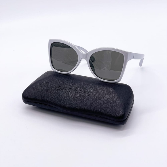 NEW BALENCIAGA BB0150S 003 SQUARE SILVER EYEWEAR - Picture 2 of 5